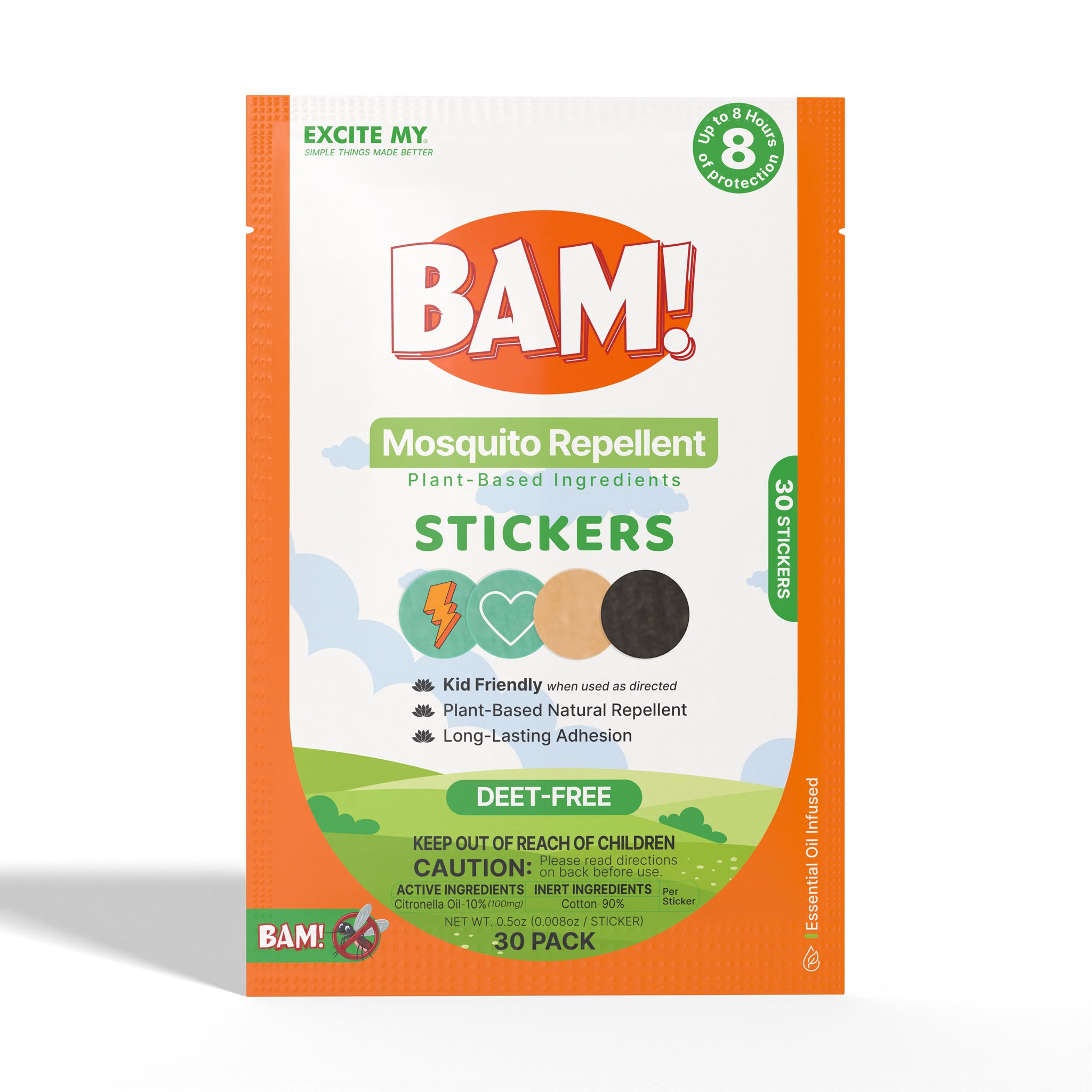 BAM! Mosquito Repellent Stickers